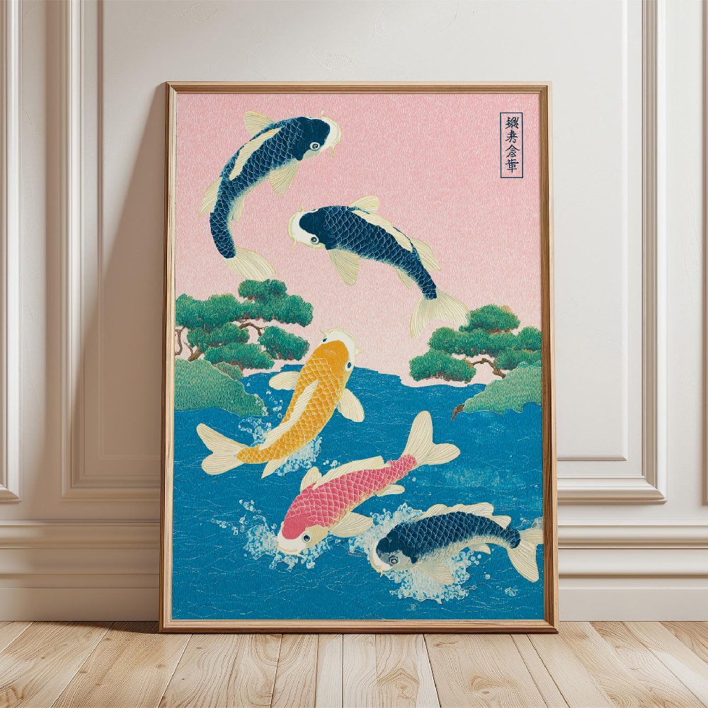 ملصق سمكة الكوي اليابانية، ملص - مراجعة Japanese Zen Lifestyle وسعره