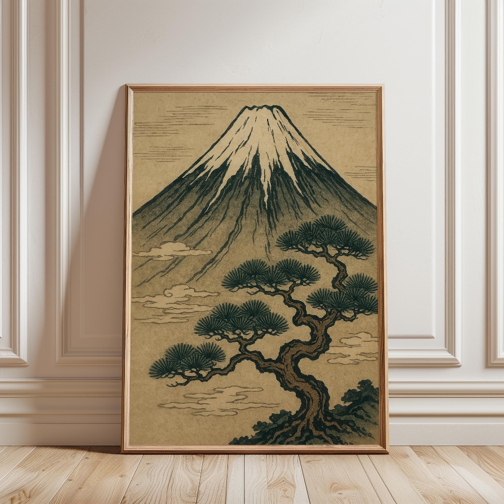 لوحة فنية لجبل فوجي الياباني ب - مراجعة Japanese Zen Lifestyle وسعره