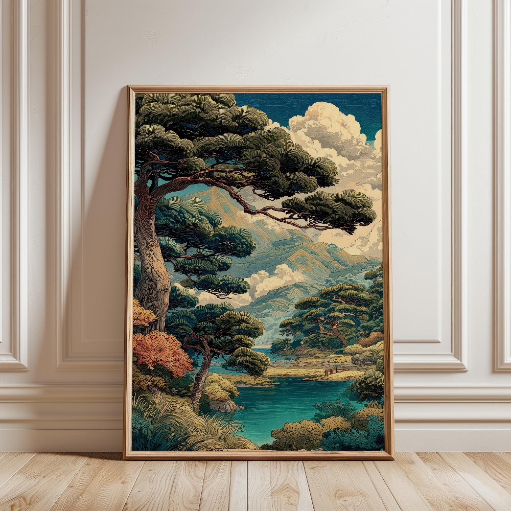 لوحة فنية لجبل فوجي الياباني ب - مراجعة Japanese Zen Lifestyle وسعره