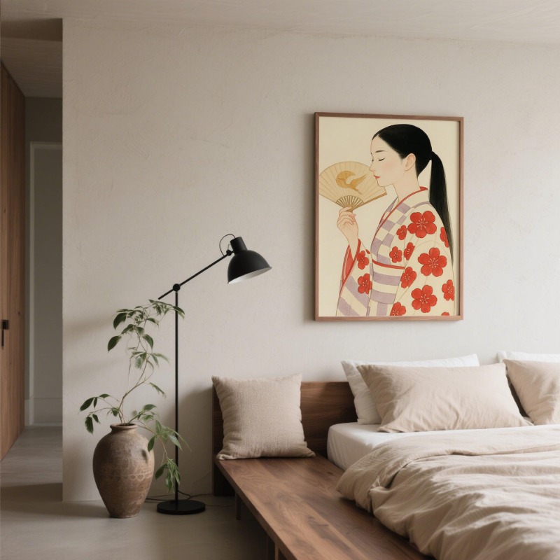 جبل فوجي وكرين اليابانية جدار  - مراجعة Japanese Minimalist Lifestyle وسعره