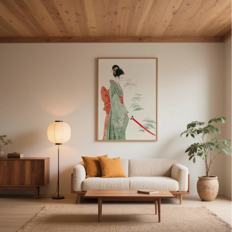 جبل فوجي وكرين اليابانية جدار  - مراجعة Japanese Minimalist Lifestyle وسعره